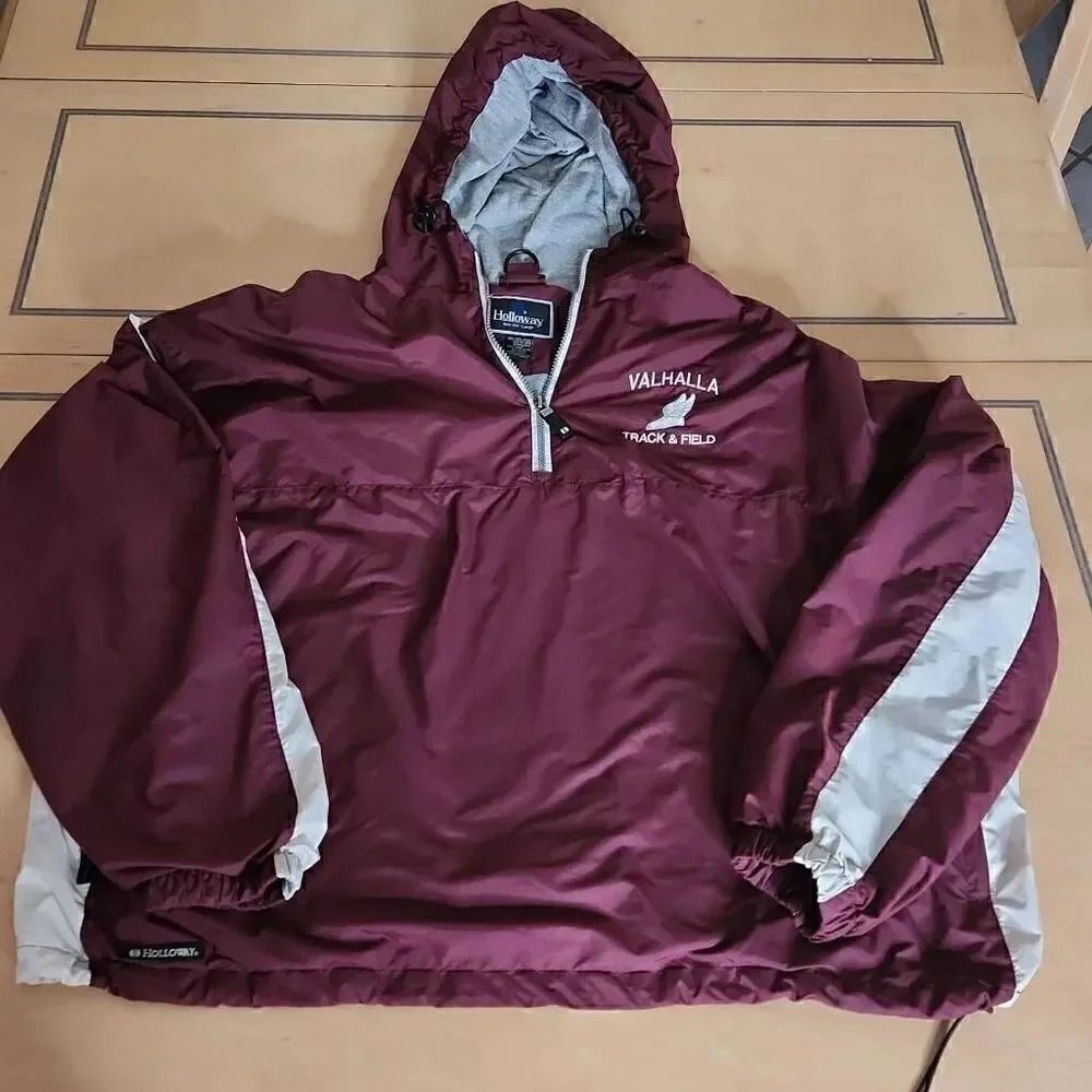 Holloway Valhalla pullover windbreaker burgandy men's XXL